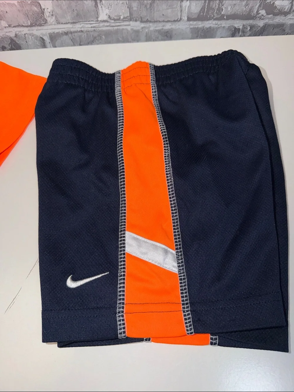 Boy's Nike Kids Orange and Navy Shorts Set